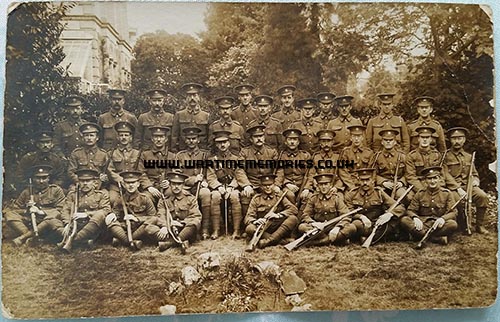Reginald Cockwill 4th from left front row. Devon Regiment.